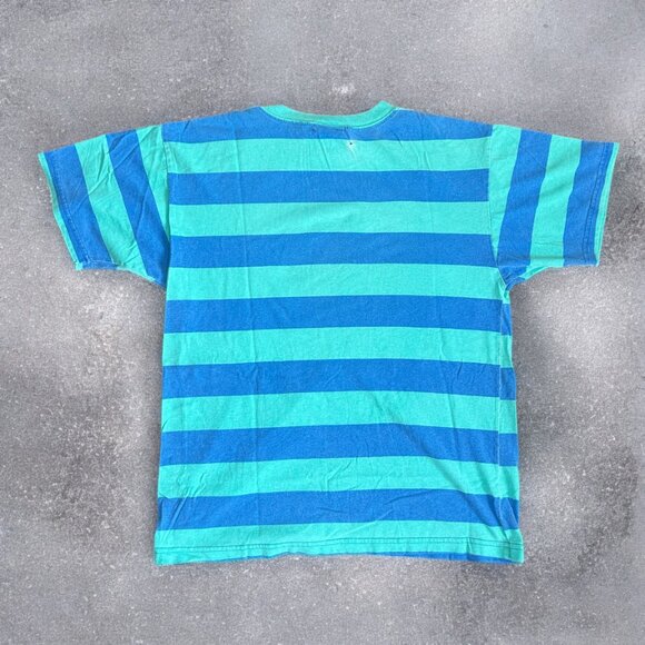 Vintage 1992 Pacific Coast Highway Striped California Travel Unisex T-Shirt M - Picture 6 of 6